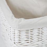 Truhla na prádlo LEA, vrba, šířka 80 cm, bílá