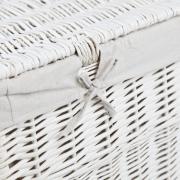 Elegantní truhla na prádlo GRAND, vrba, výška 60 cm, bílá
